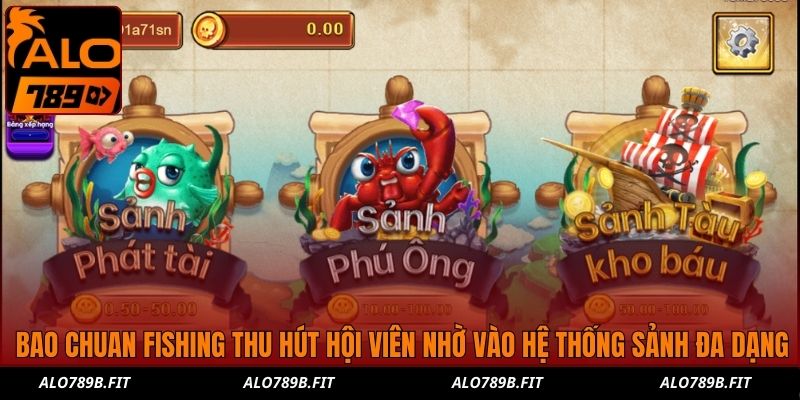 Bao Chuan Fishing thu hút hội viên nhờ vào hệ thống sảnh đa dạng