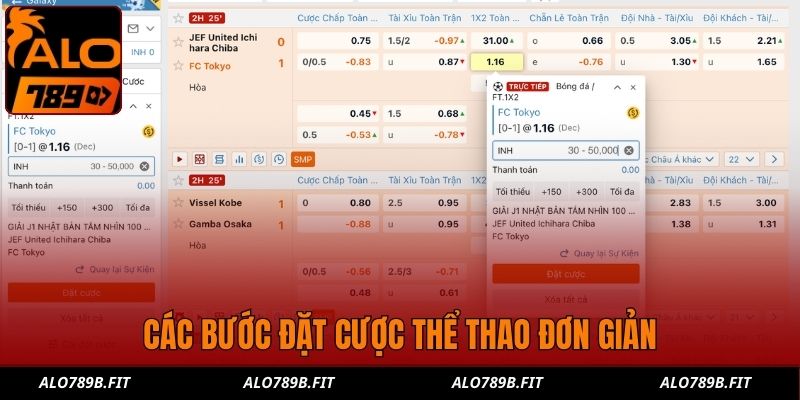 Các bước đặt cược thể thao đơn giản