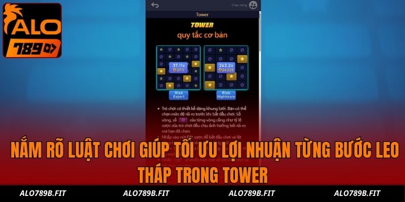 Nắm rõ luật chơi giúp tối ưu lợi nhuận từng bước leo tháp trong Tower 