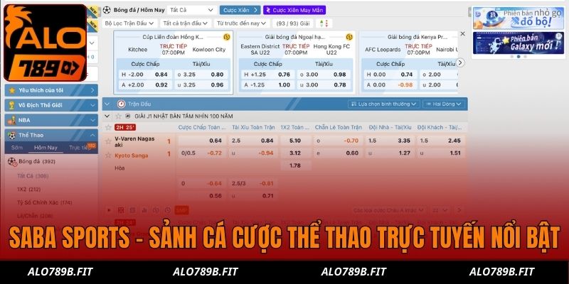 SABA Sports - Sảnh cá cược thể thao trực tuyến nổi bật