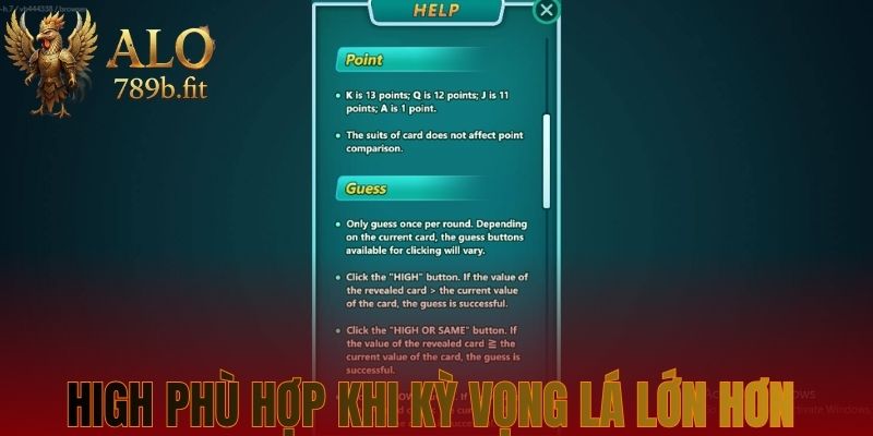 High phù hợp khi kỳ vọng lá lớn hơn 